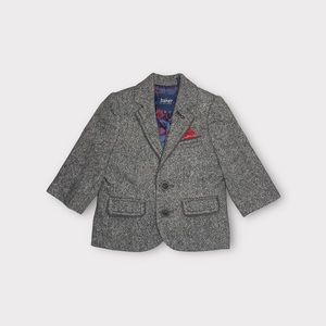 Baker By Ted Baker Wool Blend Gray Blazer Jacket